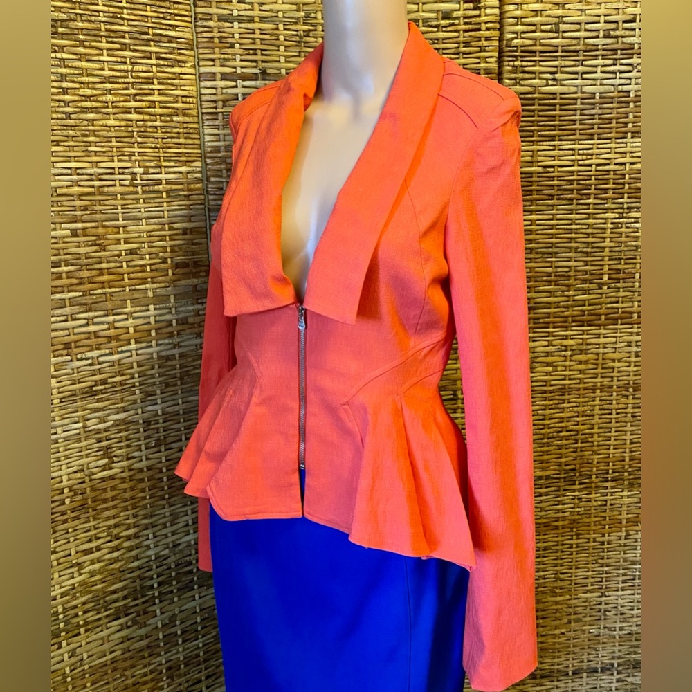 Zac Posen orange peplum Jacket